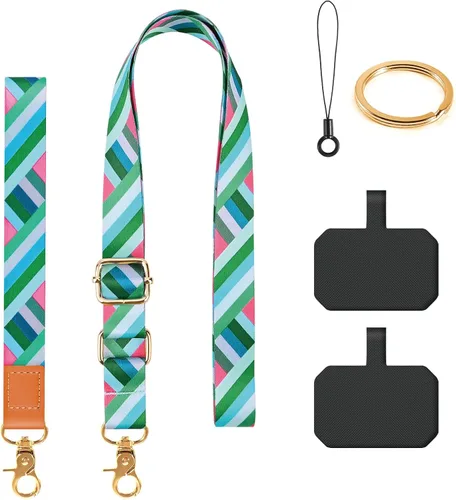 Miniatura 7 de Cordón para teléfono celular, correa cruzada para teléfono, correa de muñeca, cordones para llaves, correas de hombro ajustables universales
