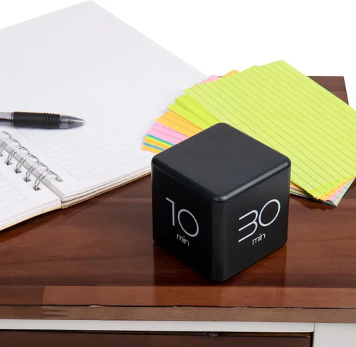 Miniatura 8 de Mind Reader Temporizador de productividad, cuatro ajustes de tiempo, 2 ajustes de volumen, portátil, motivador, sonido cronómetro, versátil, negro