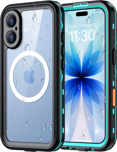 Miniatura 42 de Red2Fire Funda impermeable para iPhone 16, protector de pantalla integrado y protector de cámara, compatible con MagSafe, cuerpo completo a prueba