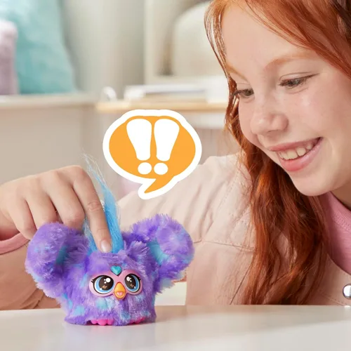 Miniatura 6 de Furby Furblets Groo-Vee Amigo Mini, más de 45 sonidos y música, habla solo Furbish, juguetes de peluche electrónicos, morado, regalos