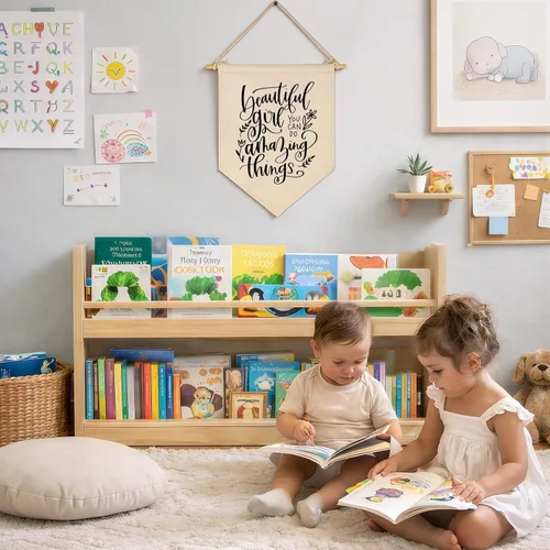 Miniatura 4 de Beautiful Girl You Can Do Amazing Things - Bandera colgante de lona para pared, regalo para niña, bebé, niños, guardería, habitación de niños