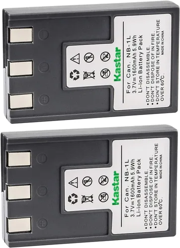 Kastar Paquete de 2 baterías compatibles con Canon NB-1LH NB-1L y Canon PowerShot S410 S500 S200 S230 S300 S330 S400 Digital IXUS V V2 V3 VII