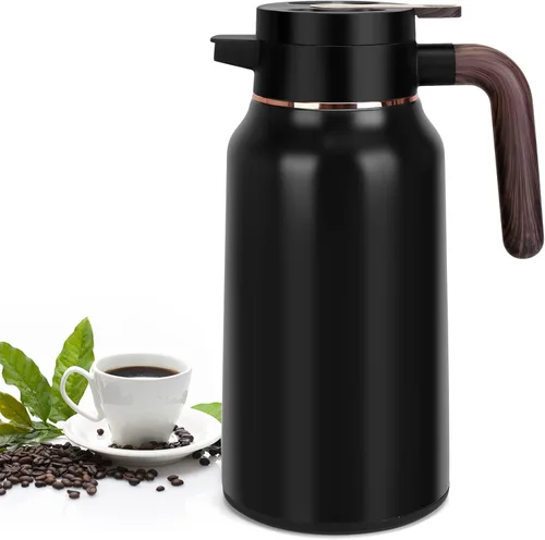 Jarra térmica de café de 68 onzas, jarras de acero inoxidable para líquidos calientes las 24 horas, jarras de café aisladas para mantener el café
