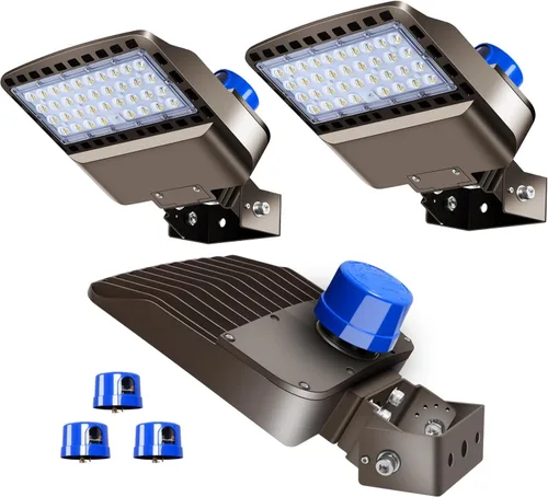 Miniatura 10 de Luces LED de estacionamiento de 22500 lm para uso comercial con pivote equivalente a 600 W, brillantes, montaje en pared, de atardecer a amanecer
