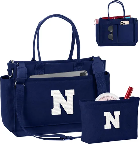 Miniatura 208 de Easter Basket Stuffers, Initial Tote Bag with Makeup Bag, Birthday Gifts for Women, Teen Girl Gifts Trendy Stuff
