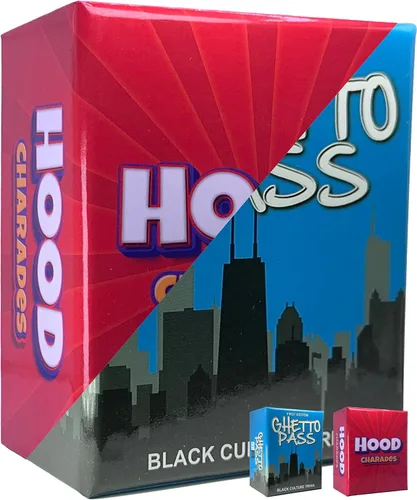 Black Owned Da rienda suelta a las divertidas charadas de Hood & Paquete de pase de gueto: Los mejores juegos de trivia urbana para personas negras: