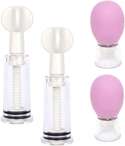 Nipp le corrector invertido, pezón plano y tímido, se puede utilizar para amamantar o mujeres (4 x rosas. Blanco)