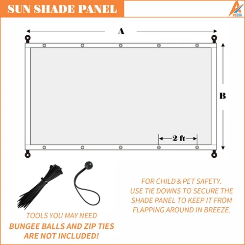 Miniatura 6 de Toldo para pérgola de 3 x 7 pies para exteriores, para patio, terraza, porche, patio trasero, glorieta, cubierta de repuesto con ojales espaciados