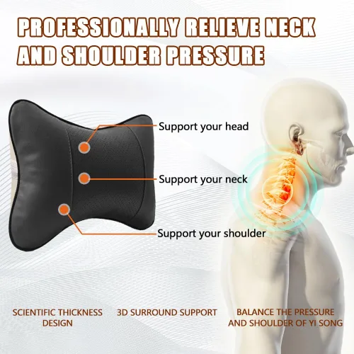 Miniatura 4 de Zufoty 2 almohadas ergonómicas para reposacabezas de automóvil, para aliviar la fatiga del cuello, almohadas universales para reposacabezas
