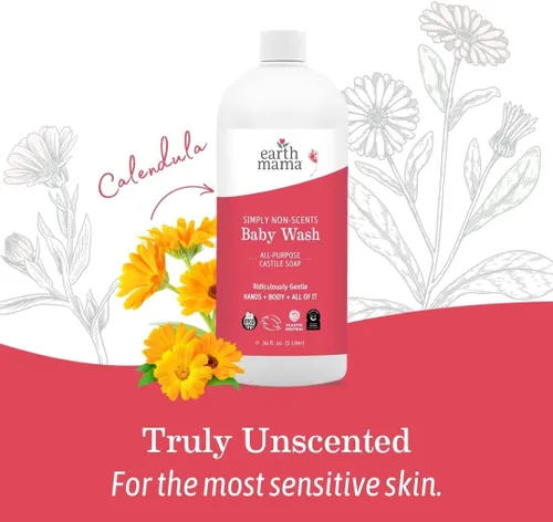 Miniatura 7 de Earth Mama Simply Non-Scents - Jabón de manos espumoso para bebés, orgánico multiusos sin fragancia para pieles sensibles, jabón de castilla
