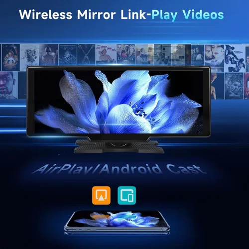 Miniatura 7 de Podofo Receptor de Radio Estéreo de Coche Portátil de 10.26" con Pantalla Táctil, Carplay Inalámbrico, Android Auto, Navegación, Control de Voz