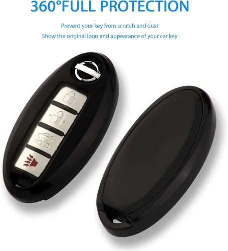 Miniatura 4 de XIYANG TRADE Funda para llavero Nissan con llavero, funda de TPU suave para llave de protección completa para Altima Rogue Maxima Sentra Infiniti