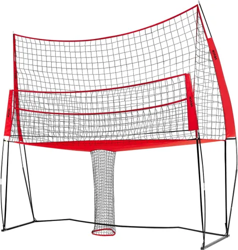 Miniatura 9 de VEVORAdjustable Height Badminton Net Set for Backyard Beach Lawn, Outdoor Portable Volleyball Net with Carrying Bag, 4 Square Quick Assemble Game