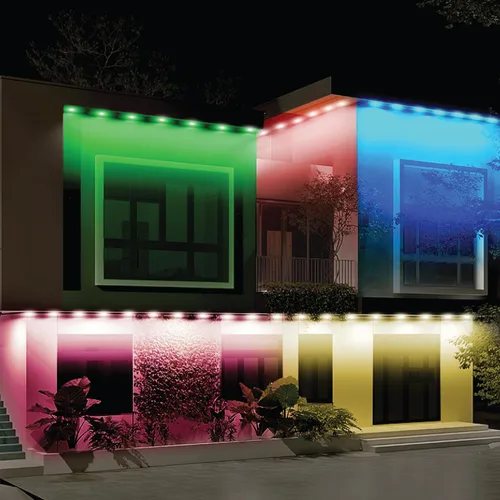 Miniatura 4 de Feit Electric Luces permanentes para exteriores, luces inteligentes RGBIC, luces LED de Navidad de 50 pies, luz debajo de los aleros habilitada