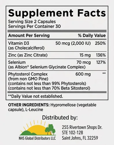 Miniatura 8 de 1 paquete de Prostate Miracle® Advanced Formula: con 600 mg de beta sitoserol al 80%, derivado de pino (sin soja, sin OGM)