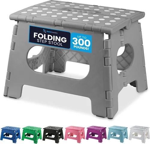 Miniatura 9 de Handy Laundry Taburete plegable de paso - Taburete plegable lo suficientemente resistente para apoyar a adultos y lo suficientemente seguro