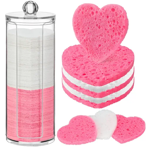 Miniatura 22 de Sieral 120 esponjas faciales comprimidas para mujeres con contenedor, almohadillas desechables para lavar la cara, exfoliante, esteticista, Lemon