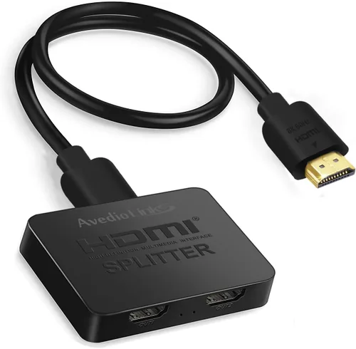 Miniatura 12 de avedio links Divisor HDMI 4K@60Hz, Divisor HDMI 1 entrada y 2 salidas - No extiende la pantalla (Solo duplica las pantallas), Soporta 3D Dol-by