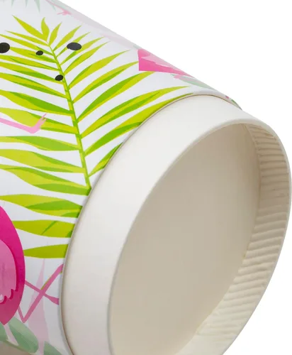 Miniatura 5 de ROYAL BLUEBONNET 48 tazas de café de papel de flamenco con tapas, 12 onzas, lindas tazas de café desechables con tapas con 4 diseños diferentes