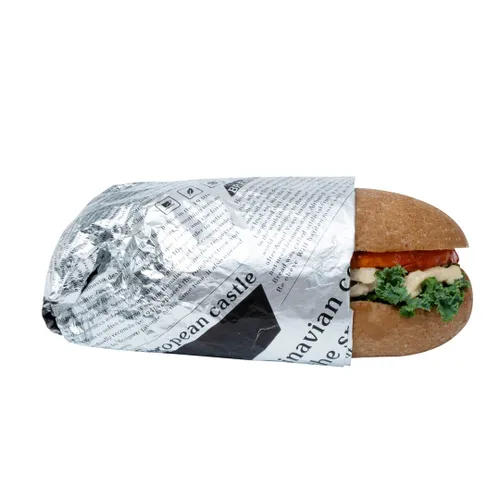 Miniatura 16 de Restaurantware Foil Lux - Envolturas para sándwich de 12 x 12 pulgadas, 500 revestimientos aislados para cestas de alimentos, papel de periódico