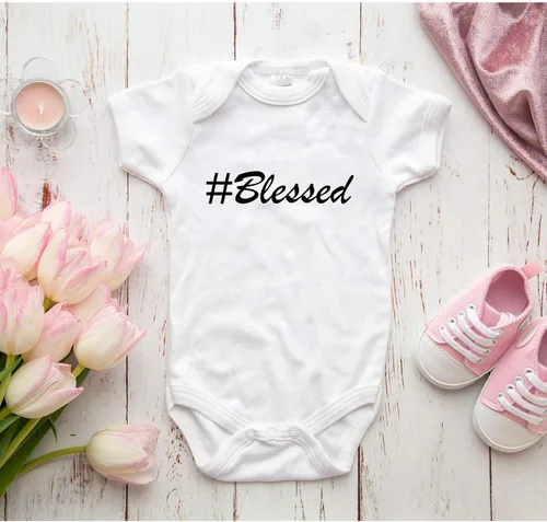 Miniatura 2 de TripleBDesigns BLESSED - Body para baby shower regalo de bautismo cristiano mensaje para bebé