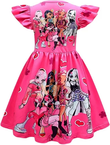 Miniatura 3 de CREATIE Girls Casual Dress Flutter Sleeve Playwear 4-10Y
