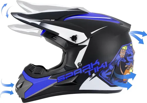 Miniatura 7 de Casco de motocross juvenil, casco de motocicleta ATV, cascos de motocross para exteriores, aprobado por DOT, cascos todoterreno con guantes, gafas