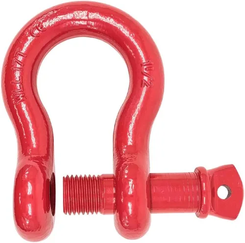 Miniatura 2 de Mytee Products Grillete de anclaje de 1-1/2 pulgadas, acero al carbono forjado con clavija de tornillo de aleación, límite de carga # 17 toneladas