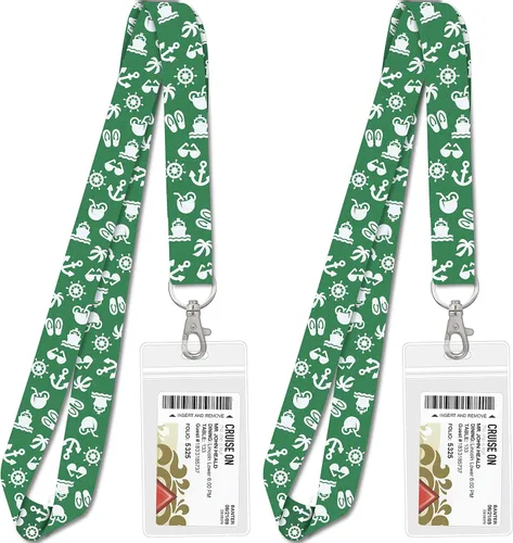 Miniatura 12 de Cruise On Cordones para tarjetas de crucero (paquete de 2) en 2026 y 2027, cordón de crucero con soporte para identificación, tarjeta de Blanco