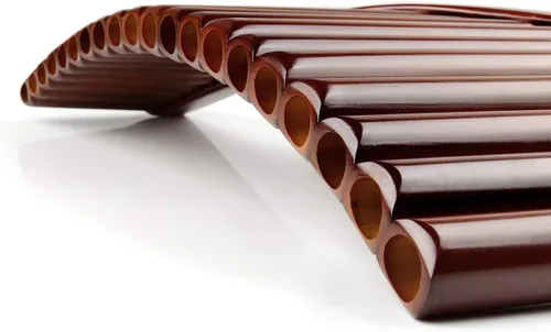 Miniatura 3 de 20 tubos E Key Natural Bamboo Pan Flute Chino Tradicional Instrumento Musical Marrón Tubos Fácil de Aprender con Caja Negra