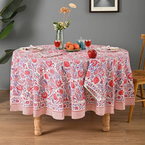 Miniatura 68 de Funda de mesa impresa a mano con diseño exquisito, tela de algodón premium, perfecta para comedor y decoración, mantel de mesa
