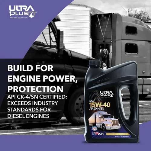 Miniatura 3 de Ultra 1Plus SAE 15W-40 Aceite de motor diésel totalmente sintético de alta resistencia - Aceite de motor 15W 40 API CK-4/SN (cubo de 5 galones)