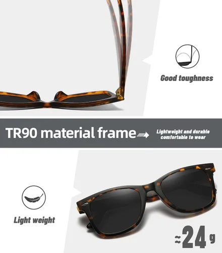 Miniatura 103 de MEETSUN Polarized Sunglasses for Women Men Classic Retro Square Frame Driving Sun Glasses UV Protection