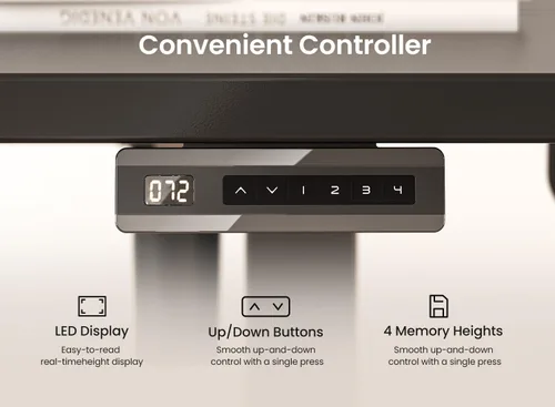 Miniatura 6 de BANTI Escritorio de pie de 40 × 24 pulgadas, ergonómico, altura eléctrica ajustable, para sentarse y ponerse de pie, escritorio de oficina