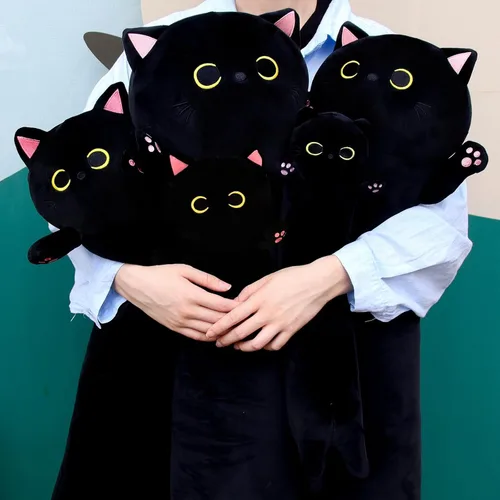 Miniatura 3 de Almohada de felpa de gato de 22.5 pulgadas de largo, animal de peluche de gato largo, almohada gigante para abrazar para niños y adultos, peluche