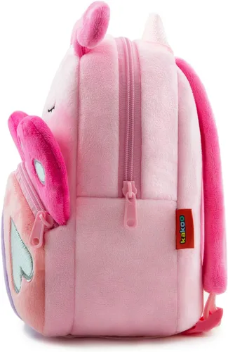 Miniatura 2 de Mochila con diseño de animales, animal de felpa, minibolsa de viaje para niño de 2-6 años, Rosado (Pink Butterfly)), B07SNTZL8P