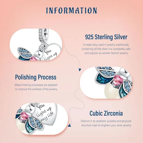 Miniatura 4 de Charms for Bracelets Family Friends Love Mom Baby Home Flower Dog 925 Sterling Silver Dangle Necklaces Gifts for Women Girls