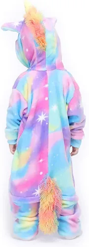 Miniatura 4 de Pijama de unicornio arcoíris para niños, disfraz de animal, Halloween, cosplay