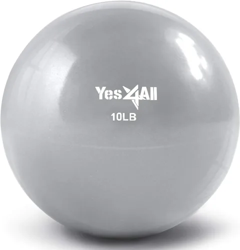 Miniatura 20 de Yes4All - Bolas de tonificación con peso para ejercicio, bolas medicinales suaves para ejercicio, pilates, yoga, equilibrio, flexibilidad, 2-10 C.