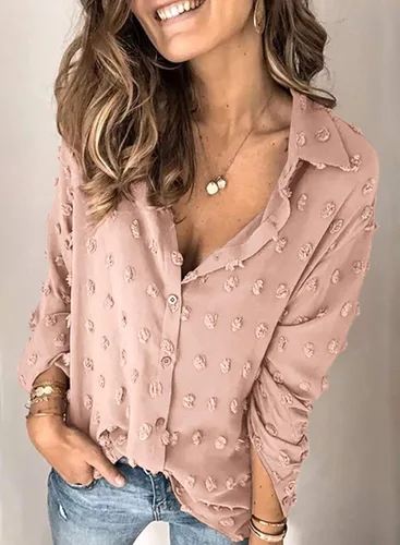Miniatura 2 de Astylish Blusa casual con botones para mujer