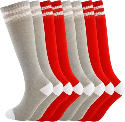 Calcetines altos hasta la rodilla para niños, calcetines de fútbol de algodón para niños, niñas, niños pequeños