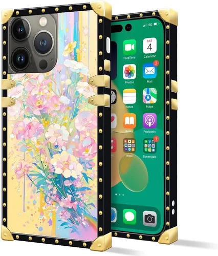 Miniatura 24 de DAIZAG Funda compatible con iPhone 14 Pro Max, funda de Angel Wings Girl para iPhone 14 Pro Max, decoración de metal de TPU suave a prueba de golpes