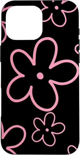 Miniatura 19 de Pink Black Flower Retro Modern Boho Floral Aesthetics Case for iPhone 17