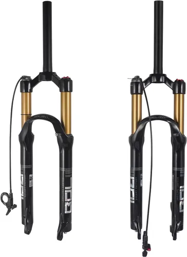Horquilla de suspensión de aleación de magnesio para bicicleta de montaña de Bosy, 26/27.5/29 pulgadas, dirección cónica y horquilla delantera recta