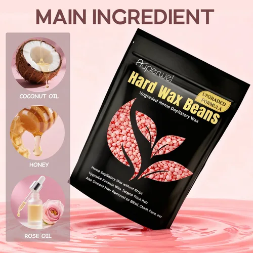 Miniatura 6 de Perlas de cera con fórmula de cabello grueso, 10.5 oz/300 g de perlas de cera dura sin dolor para depilación y piel sensible, cuentas de cera