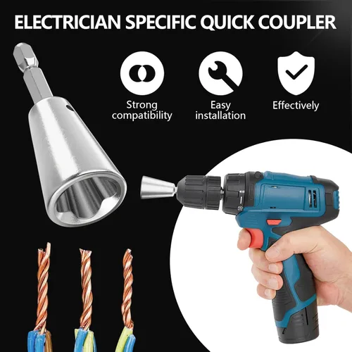Miniatura 4 de Herramienta de torsión de alambre para taladro, herramienta de torsión de conector de alambre de acero inoxidable, accesorio de taladro eléctrico