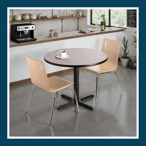 Miniatura 10 de OEF Furnishings OEFCT13636XDGY Mesa de café prémium de grado comercial para restaurante y sala de descanso