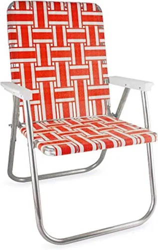 Miniatura 22 de Silla de césped plegable de aluminio al aire libre de Lawn Chair USA Sillas con correas resistentes para acampar, deportes, playa, jardín