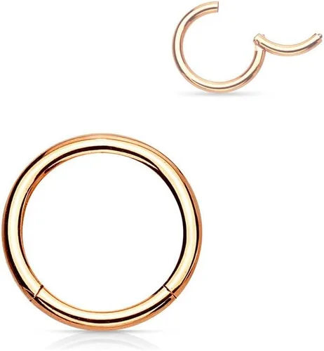 Miniatura 98 de Forbidden Body Jewelry - Piercing para la nariz de acero quirúrgico 316L con bisagra, 14G, 16G, 18G, diámetro de 15/64, 5/16, 25/64, 15/32 pulgadas