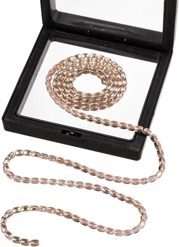 Miniatura 33 de 1 yarda de cadena estrecha de diamantes de imitación de zircón de cristal, adorno rectangular de cuentas para costura, manualidades, decoración